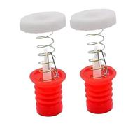 Sharplace Lot de 2 ressorts de vidange pour machine à laver, interrupteur de vidange, bouchon de vidange, joint de remplacement, Rouge
