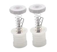 Sharplace Lot de 2 ressorts de vidange pour machine à laver, interrupteur de vidange, bouchon de vidange, joint de remplacement, Blanc