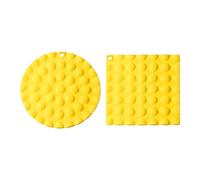 Sharplace Lot de 2 Sets de Table Antidérapants, Polyvalents et Imperméables, Servant de Dessous de Plat pour Les Aliments Chauds, pour Les Restaurants et, Jaune