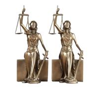 Sharplace Lot de 2 Statues de Dame Justice, Sculpture de Déesse Romaine, Ornement de Table, Serre-Livres Décoratifs, Figurine de Cadeau pour Balcon, Bureau, Chambre 13,5x11x26cm