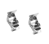 Sharplace Lot de 2 supports pliants avec vis en acier, charnières autobloquantes polyvalentes, support d'extension de verrouillage pour établis, canapés, Argent