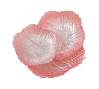 Sharplace Lot de 3 assiettes à dessert empilables en verre à fleurs de luxe, plateau à salade, plateau à collation, à bagues, porte-bijoux, plat pour fête,