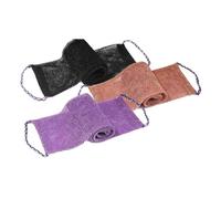 Sharplace Lot de 3 débarbouillettes exfoliantes pour le bain et le spa, filet exfoliant africain en maille dense, gommage corporel pour la,