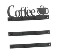 Sharplace Lot de 3 Porte-Tasses en métal pour Tasses à thé, Support pour Tasses à café, Fixation Murale avec 4 Crochets