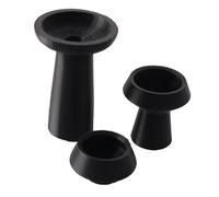 Sharplace Lot de 3 pots de fleurs miniatures (échelle 1/12) pour décoration de maison de poupée rustique, à monter soi-même ou pour décorer un bureau ou une, Noir