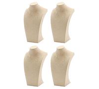 Sharplace Lot de 4 Bijoux Buste Présentoir Figure Comptoir Anneaux Chaîne Titulaire Rack Organisateur Placard Organisation