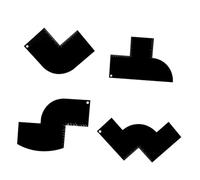 Sharplace Lot de 4 cartes d'amélioration pour barbiers avec indicateurs de mesure, réutilisables, pour créer une ligne de cheveux, un spray de couleur, un