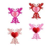 Sharplace Lot de 4 centres de table en nid d'abeille pour la Saint-Valentin, en forme de cœur, pour un anniversaire ou la Saint-Valentin.