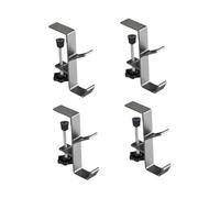 Sharplace Lot de 4 Supports de Sac de Bureau à Pince pour Sac à Dos, Crochet de Sac de Bureau réglable, Support de Casque pour Bureau sous Le comptoir, Argent