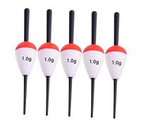Sharplace Lot de 5 flotteurs de pêche antidérapants en Mousse EVA, Accessoires de pêche, Rouge et Blanc, Haute flottabilité pour la pêche à la Mouche au Bar, 1g
