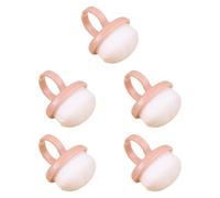 Sharplace Lot de 5 pinceaux à poussière pour nail art, pinceaux de maquillage, pinceaux à boucle, brosse de nettoyage de la poussière de gel pour salon de, Rose