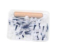 Sharplace Lot de 50 brosses de rechange pour vernis à ongles, têtes de brosse à ongles, outil de manucure portable, poils souples, applicateurs de liquide, Tête de Brosse avec Tige