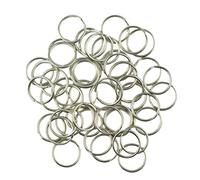Sharplace Lot de 50pcs Anneaux Brisés Accessoire pour Porte-clés 1.2X18mm - Argenté