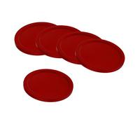 Sharplace Lot de 5pcs Palet Hockey Table Rondelle d'air Hockey Forme Ronde - Rouge Foncé, 50mm