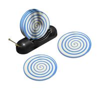 Sharplace Lot de 6 dessous de verres ronds, protège-tasses à thé, sets de table résistants à la chaleur pour la décoration du comptoir de la cuisine et de la, Bleu