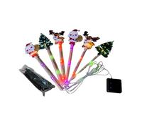 Sharplace Lot de 6 solaires de Noël pour allée de Jardin, à piquer, en Forme de Figurine, pour Parc ou allée de Rue, Style B