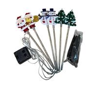 Sharplace Lot de 6 solaires de Noël pour allée de Jardin, à piquer, en Forme de Figurine, pour Parc ou allée de Rue, Style A