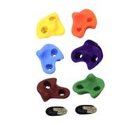 Sharplace Lot de 6 Supports d'escalade pour Enfants, avec Sangles à cliquet, pour Grimper sur des rochers artificiels et s'entraîner sur Un Parcours