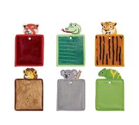 Sharplace Lot de 6 tapis sensoriels texturés et portables, motif animal, panneaux muraux sensoriels éducatifs pour garçons et filles, salle de jeux préscolaire