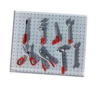 Sharplace Lot de 8 outils de garage miniatures à l'échelle 1/64 sur panneau perforé pour décoration de scène, atelier, bricolage, jouets de jeu, outils de, Rouge