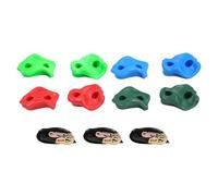 Sharplace Lot de 8 Prises d'escalade colorées pour Enfants, idéales pour Grimper aux Arbres et aux Murs, idéales pour Les Aires de Jeux extérieures, 3 Sangles à Cliquet