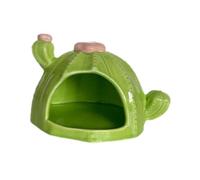 Sharplace Maison en céramique pour Hamster, gamelle pour Nourriture, mobilier créatif, Habitat pour Hamsters Nains, Accessoires pour, Vert