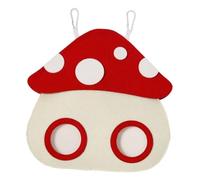 Sharplace Mangeoire à Foin pour Lapins, Distributeur de Nourriture Multi-Trous, Pochette Suspendue pour Petits Animaux, Cochon d'Inde, Furet, écureuil, Champignon Rouge
