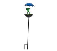 Sharplace Mangeoire à Oiseaux Solaire, décoration de Jardin à énergie Solaire avec Piquet en métal, Figurine de Grenouille avec Parapluie, décoration de Jardin