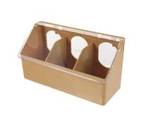 Sharplace Mangeoire à Pigeons, Bol à Trois Trous pour Animaux de Compagnie, boîte Suspendue pour Nourriture et Eau pour perruches, gibiers à Plumes, Hamsters, Jaune