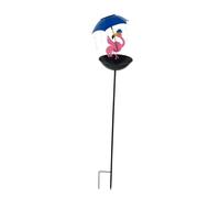 Sharplace Mangeoire Solaire pour Oiseaux, Lampe Solaire, décoration de Jardin en Fer, Figurine de avec Parapluie pour pelouse, Patio, Cour