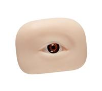 Sharplace Mannequin de maquillage en silicone pour les yeux, outil de beauté, flexible, 5,5 x 7 cm, multi-usages, robuste, planche d'entraînement, Marron à Gauche