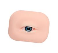 Sharplace Mannequin de maquillage en silicone pour les yeux, outil de beauté, flexible, 5,5 x 7 cm, multi-usages, robuste, planche d'entraînement, Bleu à Droite