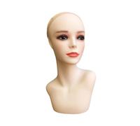 Sharplace Mannequin de tête de perruque féminine avec épaule, porte-affichage du chapeau, support de perruque robuste pour les chapeaux, l'écharpe, la, M