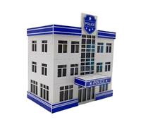 Sharplace Maquette de Parking à l'échelle 1:64, vitrine pour Voiture Miniature 1/64, modèle réduit de Garage pour projets architecturaux de Collection, Poste de Police