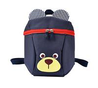 Sharplace Mini sac à dos réglable avec laisse avec fermeture éclair en tissu Oxford pour jouets Snack maternelle, Bleu foncé