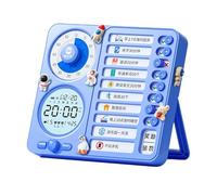 Sharplace Minuterie visuelle tableau mémo Plan rappel de tâche horloge de bureau liste de bricolage tableau d'affichage pour les rappels de bureau, Bleu
