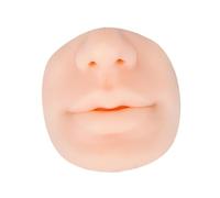 Sharplace Modèle de nez et de bouche en silicone pour piercing, outil de simulation compact et stable pour la pratique du piercing en salon. Accessoire de