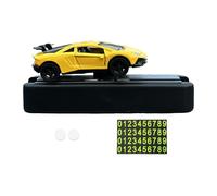 Sharplace Modèle de voiture 1/64, accessoires automobiles avec plaque de stationnement temporaire, cadeau d'anniversaire, ornement, décoration de tableau de, Jaune