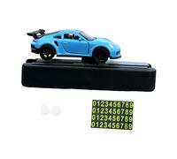 Sharplace Modèle de voiture 1/64, accessoires automobiles avec plaque de stationnement temporaire, cadeau d'anniversaire, ornement, décoration de tableau de, Bleu