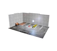 Sharplace Modèle de voiture de parking de paysage 1/64, robuste, décoration de table, accessoires photo créatifs pour voitures jouets, voiture en alliage,