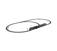 Sharplace Modèle réduit de locomotive à vapeur, train électrique, jouet de locomotive avec fumée, lumières et sons, avec rails pour fête d'anniversaire, Gris-noir