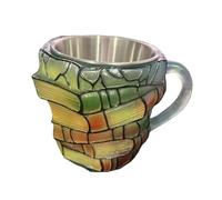 Sharplace Mug décoratif de bureau en forme de livres empilés peints en 3D, idéal pour les passionnés de littérature. Tasse à café, à boire ou à déguster avec un, Style B