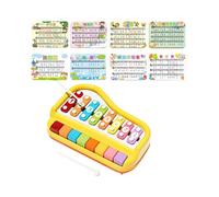 Sharplace musical à mains, instrument éducatif à 8 touches, xylophone pour la salle de jeux des tout-petits, garçon ou fille, cadeau idéal pour les fêtes.