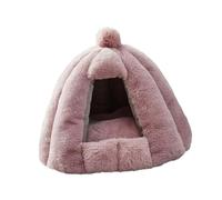 Sharplace Niche pour Chat Auto-chauffante et Lavable, Semi-fermée, idéale pour Les Petits et Moyens Chiens, Rose, M