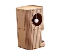 Sharplace Niche pour Chat, lit pour Animal de Compagnie, Portable et Confortable, en Feutre, griffoir pour Chaton, pour Chats, Brun, 2 Niveaux