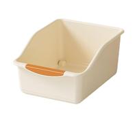 Sharplace Organisateur d'armoire de cuisine avec roulettes, boîte de rangement polyvalente et polyvalente pour articles divers, bac de rangement pour, Low Cream Yellow L