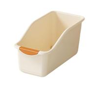 Sharplace Organisateur d'armoire de cuisine avec roulettes, boîte de rangement polyvalente et polyvalente pour articles divers, bac de rangement pour, Low Cream Yellow S