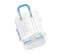 Sharplace Organisateur de Bijoux Souvenir Compact Conteneur Enfants Coffre au Vanité Boîte à Bijoux Boîte pour Femme, Fille, Girfriend Gift, Bleu