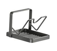 Sharplace Organisateur de couvercles de casseroles avec repose-cuillères et porte-couvercles, accessoires de cuisine, support pour ustensiles de cuisine, pour, Un Seul Niveau