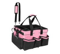 Sharplace Organisateur d'outils de nettoyage Organisateur d'outils pour fournitures de détail Étui de rangement multi-usage avec poignée Sac de, Rose Noir